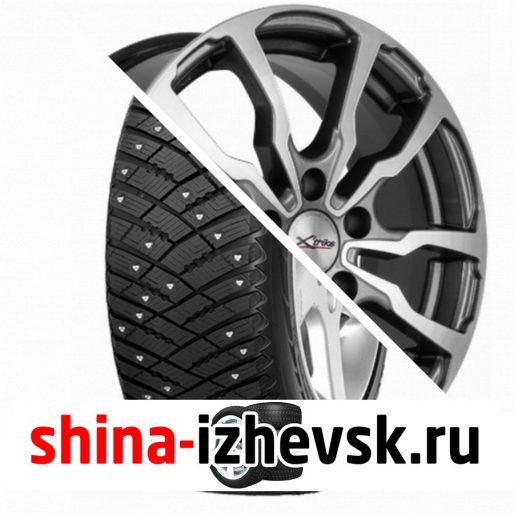 Колесо в сборе Goodyear Ultra Grip Ice Arctic 215/65 R16 T 98 + X-trike X117 6.5xR16 5×114.3 ET40 DIA66.1 Темно-серебристый полированный в Ижевске